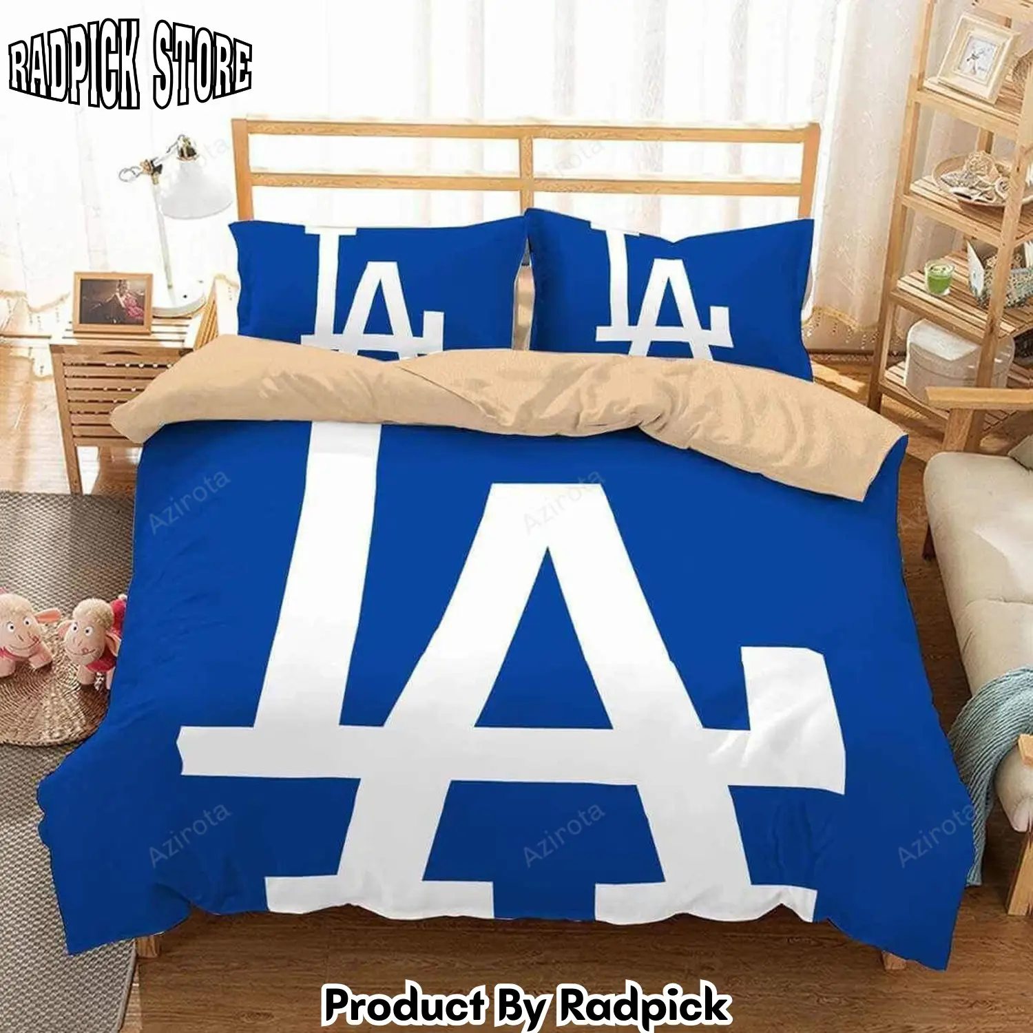 Radpick 3d los angeles dodgers duvet cover bedding set 1 rp3278960